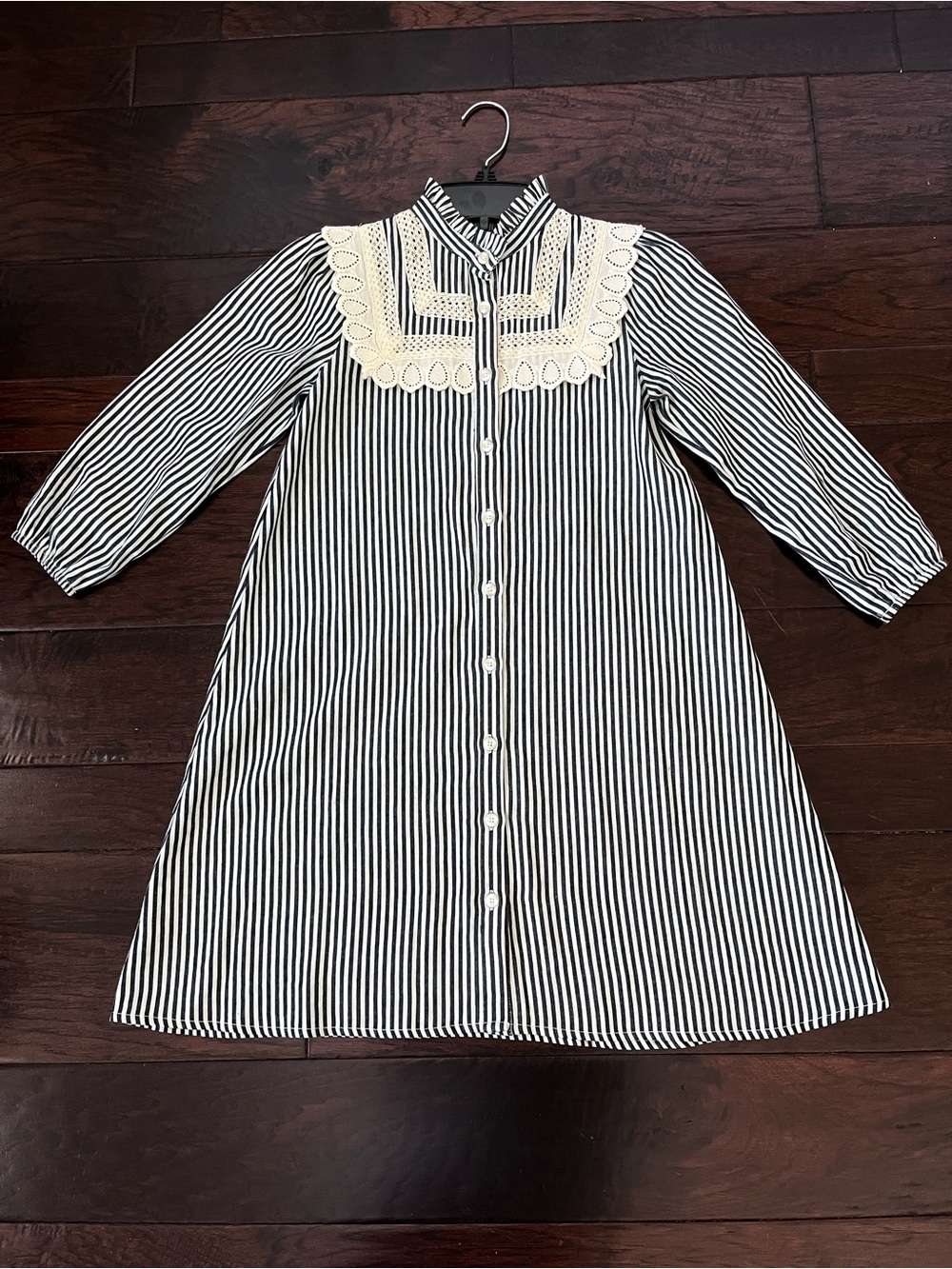 Hello Yellow Pin-Striped Dress; Girls Size 8